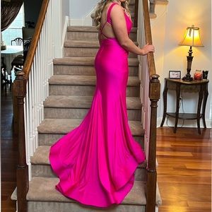 Gorgeous bright pink prom dress, size 2-4